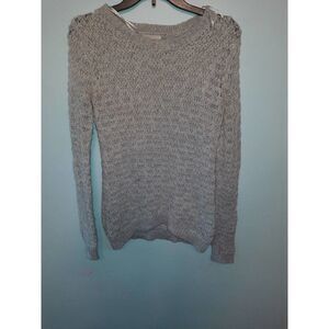 Between me and You Sweater Wool Blend Pullover Cream Sz S Anthropologie